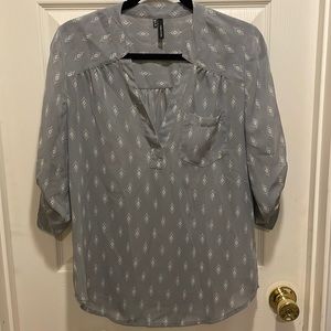 Maurices gray pop over blouse
